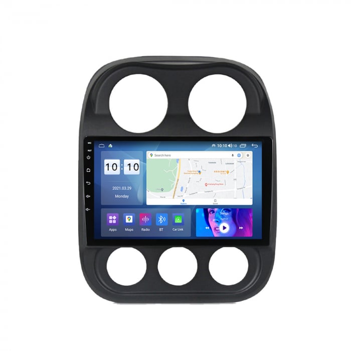 Navigatie Jeep Compass ( 2010 - 2016 ) , 4 GB RAM si 64 GB ROM, Slot Sim 4G, Procesor Octa Core, Carplay, Sunet DSP, Android, Aplicatii, Usb, Wi Fi, Bluetooth [1]