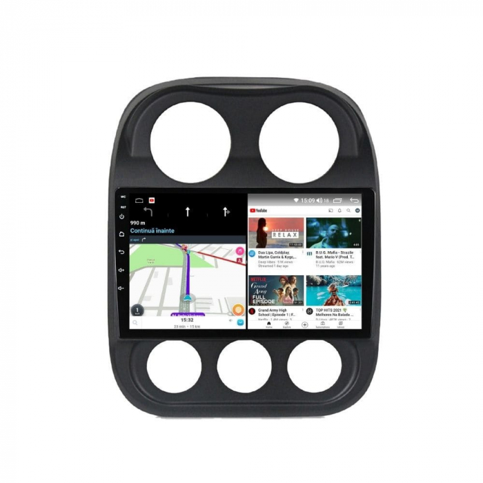 Navigatie Jeep Compass  2010-2016 Android 14 , 4GB RAM , Procesor Quad Core , Wireless Carplay si Android auto , Display HD Touchscreen, Wi-Fi , Bluetooth, USB [3]