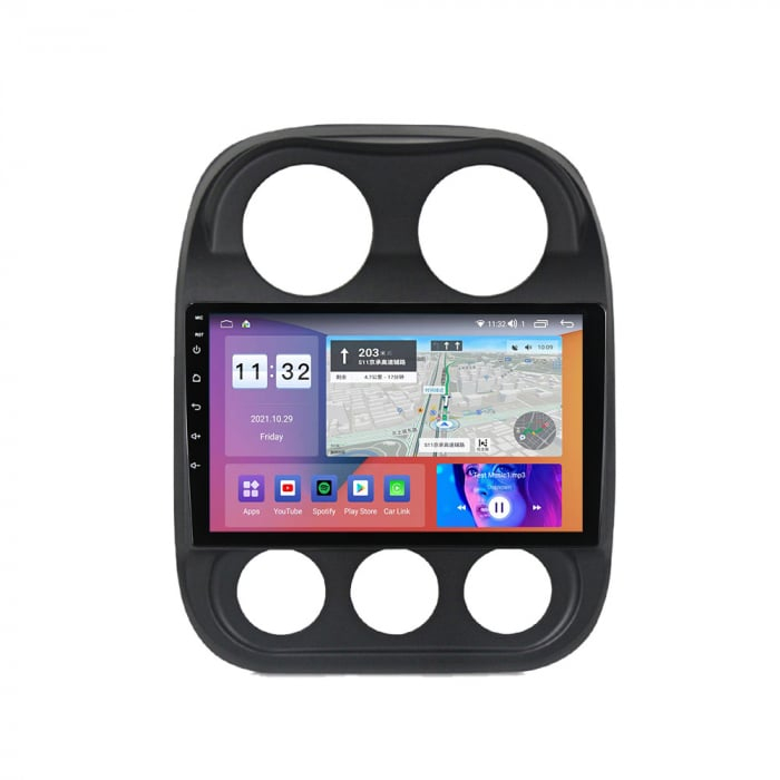 Navigatie Jeep Compass  2010-2016 Android 14 , 4GB RAM , Procesor Quad Core , Wireless Carplay si Android auto , Display HD Touchscreen, Wi-Fi , Bluetooth, USB [5]