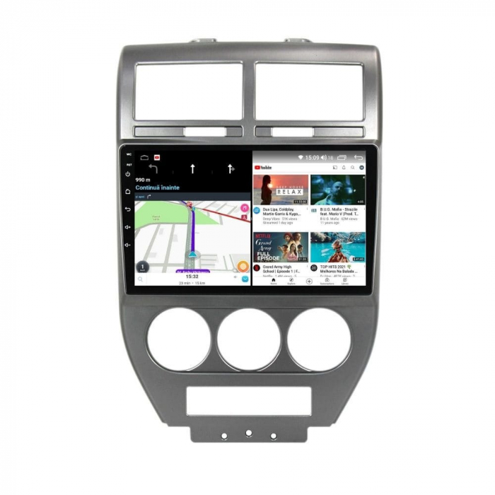 Navigatie Jeep Compass din 2006-2010, Rezolutie 2K, Ecran QLED 10.5 inch, 8GB RAM si 128GB ROM, Android, Procesor Octacore, Slot sim 4G, Sunet DSP, Wireless Carplay si Android Auto [3]