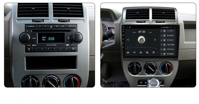 Navigatie Jeep Compass din 2006-2010, Rezolutie 2K, Ecran QLED 10.5 inch, 8GB RAM si 128GB ROM, Android, Procesor Octacore, Slot sim 4G, Sunet DSP, Wireless Carplay si Android Auto [3]