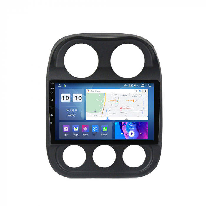 Navigatie Jeep Compass din 2010-2016, Rezolutie 2K, Display QLED 9.5 inch, 4GB RAM si 64GB ROM, Android, Procesor Octacore, Slot sim 4G, Sunet DSP, Wireless Carplay si Android Auto, Camera Marsarier, [2]