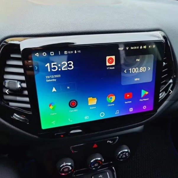 Navigatie Jeep Compass din 2016 - 2018,  Android 14 , 4GB RAM, Octacore, Slot Sim 4G, DSP, GPS, Wi-FI, Carplay, Android Auto, USB, Bluetooth, Waze, Touchscreen, 9 inch [8]
