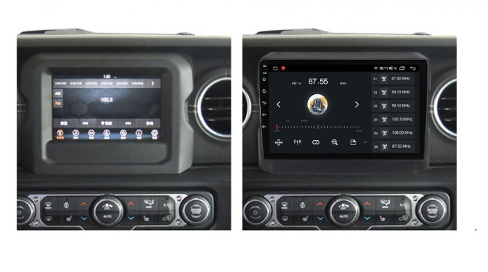 Navigatie Jeep Compass din 2016 - 2018, Rezolutie 2K, Display QLED 9.5 inch, 4GB RAM si 64GB ROM, Android, Procesor Octacore, Slot sim 4G, Sunet DSP, Wireless Carplay si Android Auto, Camera Marsarier [3]