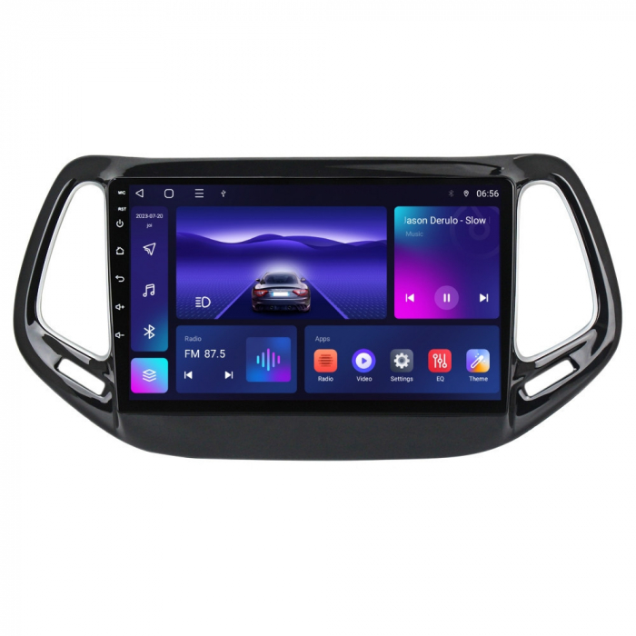 Navigatie Jeep Compass din 2016 - 2018, Rezolutie 2K, Ecran QLED 9.5 inch, 8GB RAM si 128GB ROM, Android, Procesor Octacore, Slot sim 4G, Sunet DSP, Wireless Carplay [2]