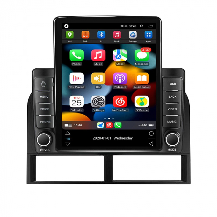 Navigatie Jeep Grand Cherokee din 1999 - 2005, Ecran TESLA 9.7 inch, 8 GB RAM si 128 GB ROM, Android 15, Slot Sim 4G, Procesor Octa Core, Carplay Wireless si Android auto, Procesor Sunet Digital DSP,  [2]