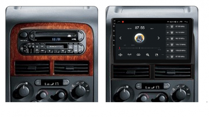 Navigatie Jeep Grand Cherokee din 1999-2005, Rezolutie 2K, Display QLED 9.5 inch, 4GB RAM si 64GB ROM, Android, Procesor Octacore, Slot sim 4G, Sunet DSP, Wireless Carplay si Android Auto, Camera Mars [3]