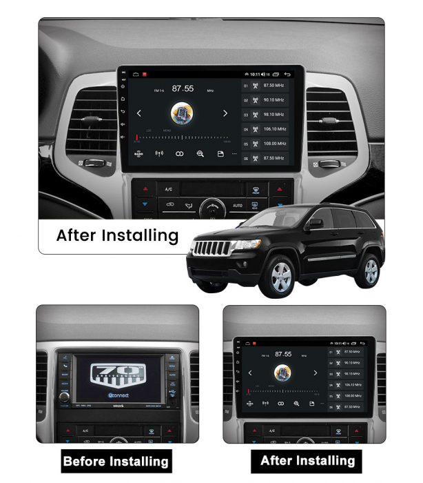 Navigatie Jeep Grand Cherokee din 2010 - 2013 Android 14 , 1GB RAM Carplay [3]