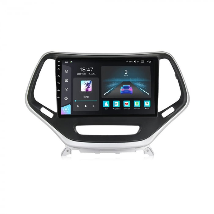 Navigatie Jeep Grand Cherokee din 2014-2020, Rezolutie 2K, Display QLED 9.5 inch, 4GB RAM si 64GB ROM, Android, Procesor Octacore, Slot sim 4G, Sunet DSP, Wireless Carplay si Android Auto, Camera Mars [1]