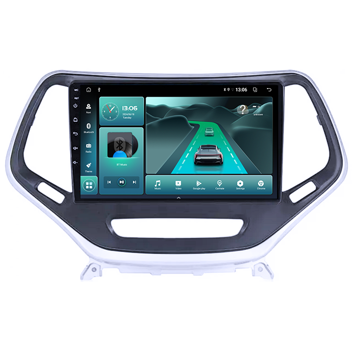 Navigatie Jeep Grand Cherokee din 2014-2020, Rezolutie 2K, Ecran QLED 9.5 inch, 8GB RAM si 128GB ROM, Android, Procesor Octacore, Slot sim 4G, Sunet DSP, Wireless Carplay [2]