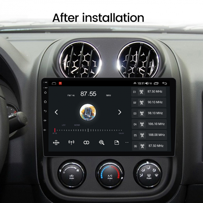 Navigatie Jeep Wrangler din 2007 - 2018, 4GB RAM si 64GB ROM, Ecran QLED 9 inch, Android 14, Procesor Octacore, Slot sim 4G, Sunet DSP, Wireless Carplay si Android Auto, Camera Marsarier [3]