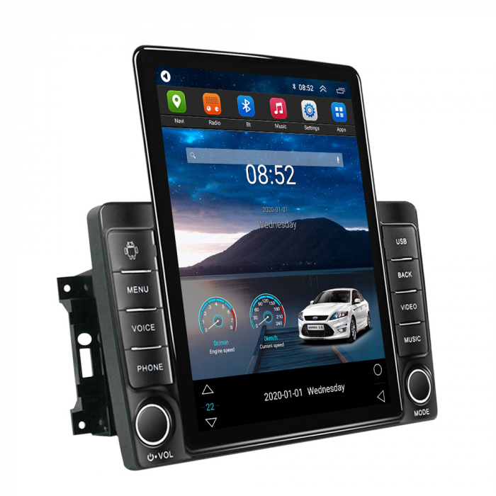 Navigatie Jeep Wrangler din 2007 - 2018, Display TESLA 9.5 inch, 2GB RAM si 32GB ROM, Wireless Carplay si Android Auto, Procesor Octacore, Slot sim 4G, Sunet DSP, Camera Marsarier, Bluetooth, USB, Wi [1]