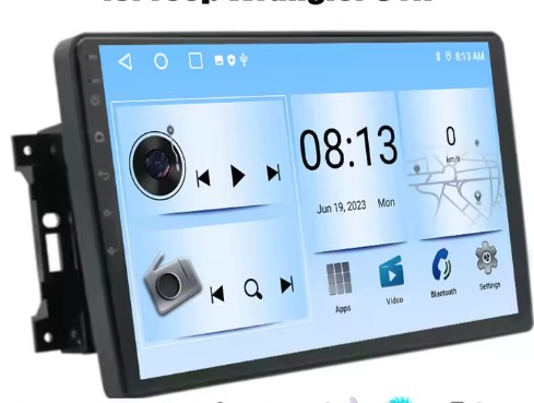Navigatie Jeep Wrangler din 2007 - 2018, Rezolutie 2K, Ecran QLED 9.5 inch, 8GB RAM si 128GB ROM, Android, Procesor Octacore, Slot sim 4G, Sunet DSP, Wireless Carplay [6]