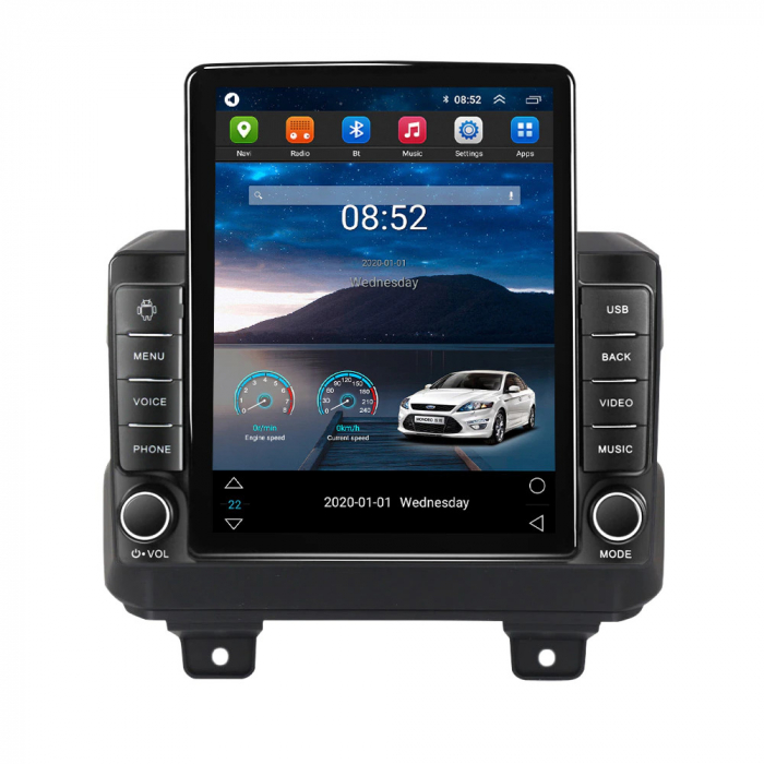 Navigatie Jeep Wrangler din 2018 - 2022, Ecran TESLA 9.7 inch, 8 GB RAM si 128 GB ROM, Android 15, Slot Sim 4G, Procesor Octa Core, Carplay Wireless si Android auto, Procesor Sunet Digital DSP, Aplic [2]