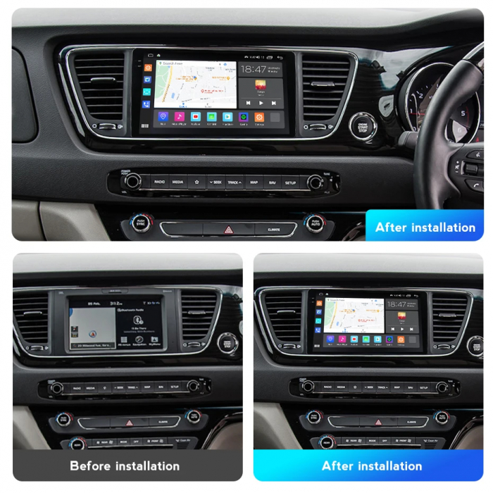 Navigatie Kia Carnival 2014-2020 Rezolutie 2K , 8GB RAM+128GB ROM QLED [2]