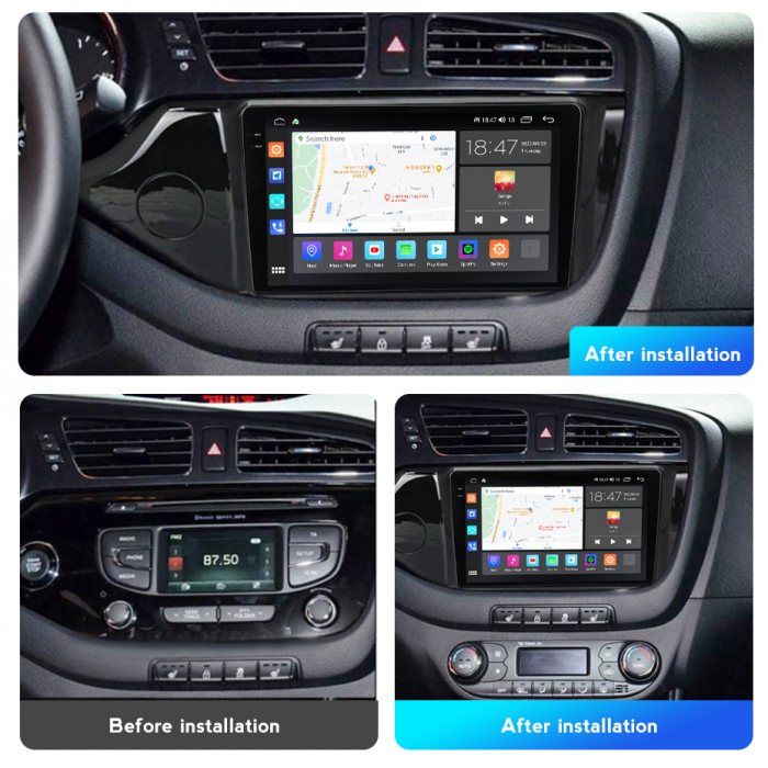 Navigatie Kia Ceed din 2006 - 2012, Rezolutie 2K, Display QLED 9.5 inch, 4GB RAM si 64GB ROM, Android, Procesor Octacore, Slot sim 4G, Sunet DSP, Wireless Carplay si Android Auto, Camera Marsarier, US [3]