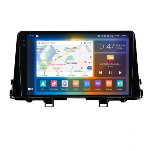 Navigatie Kia Picanto 2017 - 2022 Rezolutie 2K, Ecran QLED 9.5 inch, 8GB RAM si 128GB ROM, Android, Procesor Octacore, Slot sim 4G, Sunet DSP, Wireless Carplay [3]