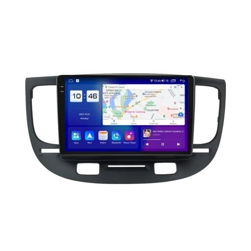 Navigatie Kia Rio 2  2005 - 2011 Rezolutie 2K, Ecran QLED 9.5 inch, 8GB RAM si 128GB ROM, Android, Procesor Octacore, Slot sim 4G, Sunet DSP, Wireless Carplay [2]