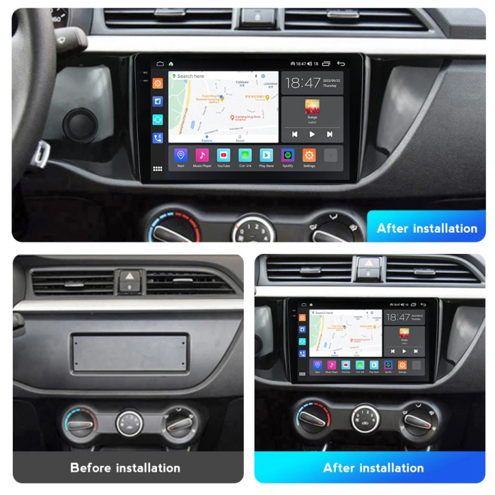 Navigatie Kia Rio 4 2016-2020 Rezolutie 2K , 8GB RAM+128GB ROM QLED [3]