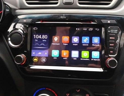 Navigatie Kia Rio din 2011-2016 Android 14 , 4GB RAM , Procesor Quad Core , Wireless Carplay si Android auto , Display HD Touchscreen, Wi-Fi , Bluetooth, USB [9]