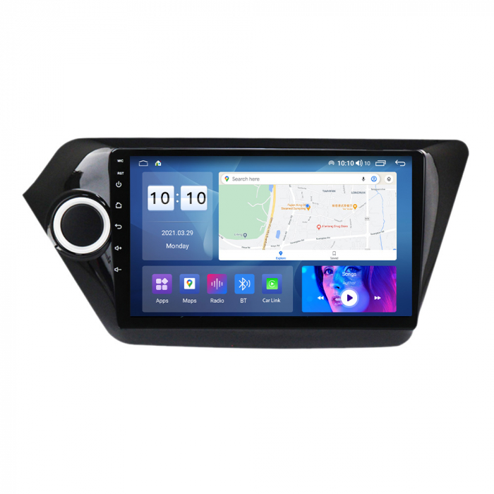 Navigatie Kia Rio din 2011-2016, Rezolutie 2K, Display QLED 9.5 inch, 4GB RAM si 64GB ROM, Android, Procesor Octacore, Slot sim 4G, Sunet DSP, Wireless Carplay si Android Auto, Camera Marsarier, USB, [3]