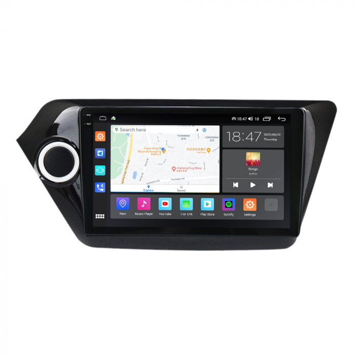 Navigatie Kia Rio din 2011-2016, Rezolutie 2K, Ecran QLED 9.5 inch, 8GB RAM si 128GB ROM, Android, Procesor Octacore, Slot sim 4G, Sunet DSP, Wireless Carplay [2]