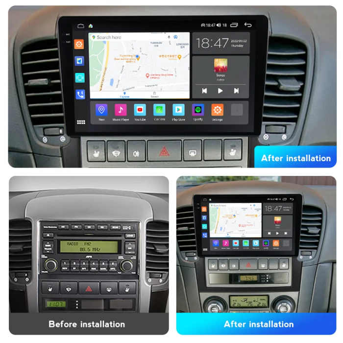 Navigatie Kia Sorento 2002-2011 Rezolutie 2K , 8GB RAM+128GB ROM QLED [4]