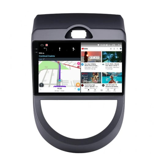 Navigatie Kia Soul 2009 - 2013 Rezolutie 2K, Display QLED 9.5 inch, 4GB RAM si 64GB ROM, Android, Procesor Octacore, Slot sim 4G, Sunet DSP, Wireless Carplay si Android Auto, Camera Marsa [4]