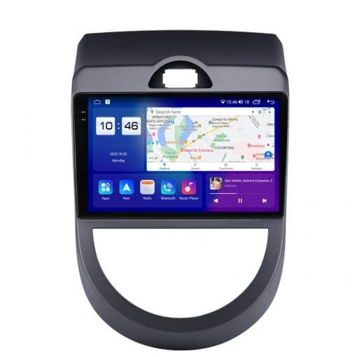 Navigatie Kia Soul 2009 - 2013 Rezolutie 2K, Ecran QLED 9.5 inch, 8GB RAM si 128GB ROM, Android, Procesor Octacore, Slot sim 4G, Sunet DSP, Wireless Carplay [2]