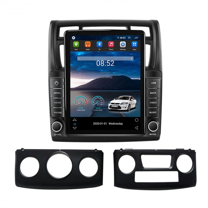 Navigatie Kia Sportage din 2007 - 2012, Display TESLA 9.5 inch, 2GB RAM si 32GB ROM, Wireless Carplay si Android Auto, Procesor Octacore, Slot sim 4G, Sunet DSP, Camera Marsarier, Bluetooth, USB, Wi F [1]