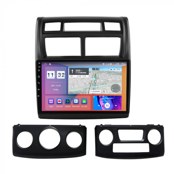 Navigatie Kia Sportage din 2007 - 2012, Rezolutie 2K, Display QLED 9.5 inch, 4GB RAM si 64GB ROM, Android, Procesor Octacore, Slot sim 4G, Sunet DSP, Wireless Carplay si Android Auto, Camera Marsarier [2]