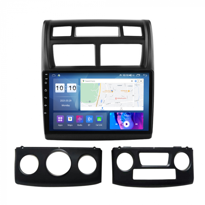 Navigatie Kia Sportage din 2007 - 2012, Rezolutie 2K, Display QLED 9.5 inch, 4GB RAM si 64GB ROM, Android, Procesor Octacore, Slot sim 4G, Sunet DSP, Wireless Carplay si Android Auto, Camera Marsarier [1]