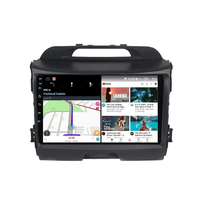Navigatie Kia Sportage din 2010 - 2015 Android 14 , 4GB RAM , Procesor Quad Core , Wireless Carplay si Android auto , Display HD Touchscreen, Wi-Fi , Bluetooth, USB [2]