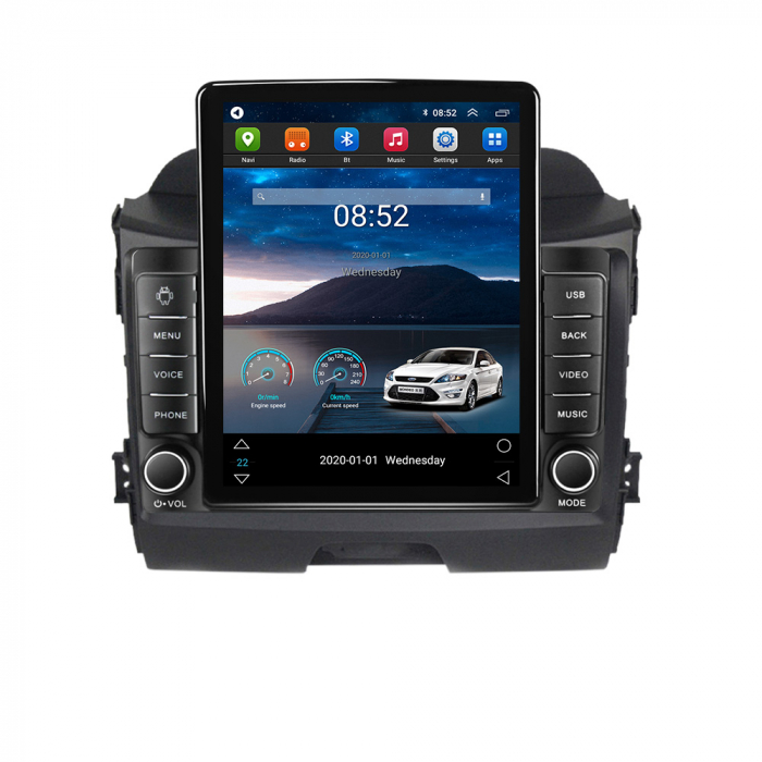 Navigatie Kia Sportage din 2010 - 2015, Ecran TESLA 9.5 inch, 4 GB RAM si 64 GB ROM, Slot Sim 4G, Procesor Octa Core, Carplay integrat, Procesor Sunet Digital DSP, Android, Aplicatii, Usb, Camera mars [1]