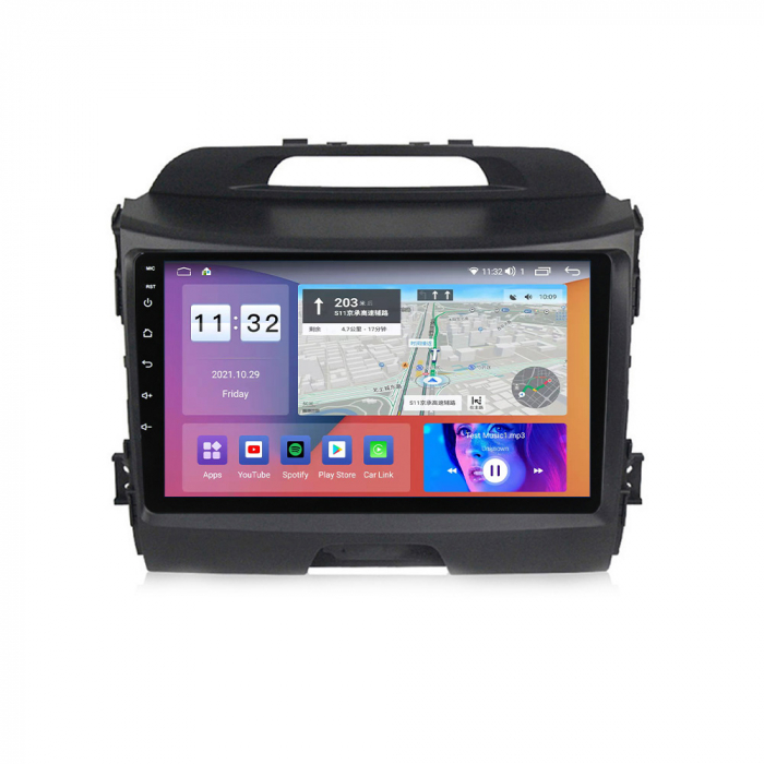 Navigatie Kia Sportage din 2010 - 2015, Rezolutie 2K, Display QLED 9.5 inch, 4GB RAM si 64GB ROM, Android, Procesor Octacore, Slot sim 4G, Sunet DSP, Wireless Carplay si Android Auto, Camera Marsarier [2]