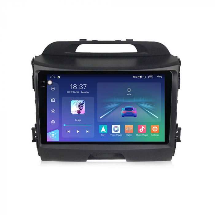 Navigatie Kia Sportage din 2010 - 2015, Rezolutie 2K, Ecran QLED 9.5 inch, 8GB RAM si 128GB ROM, Android, Procesor Octacore, Slot sim 4G, Sunet DSP, Wireless Carplay [1]