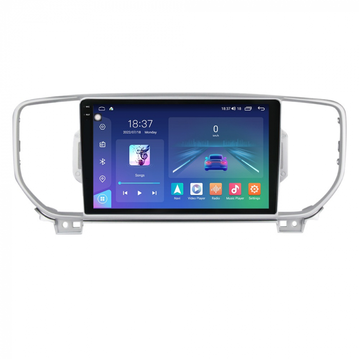 Navigatie Kia Sportage din 2016-2020, Rezolutie 2K, Display QLED 9.5 inch, 4GB RAM si 64GB ROM, Android, Procesor Octacore, Slot sim 4G, Sunet DSP, Wireless Carplay si Android Auto, Camera Marsarier, [1]