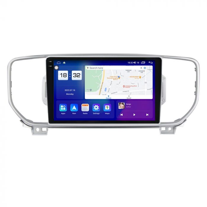 Navigatie Kia Sportage din 2016-2020, Rezolutie 2K, Display QLED 9.5 inch, 4GB RAM si 64GB ROM, Android, Procesor Octacore, Slot sim 4G, Sunet DSP, Wireless Carplay si Android Auto, Camera Marsarier, [3]