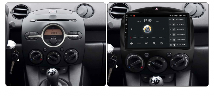 Navigatie Mazda 2 ( 2007 - 2014 ) 4 GB RAM si 64 GB ROM, Slot Sim 4G, Procesor Octa Core, Carplay, Sunet DSP, Android, Aplicatii, Usb, Wi Fi, Bluetooth [4]