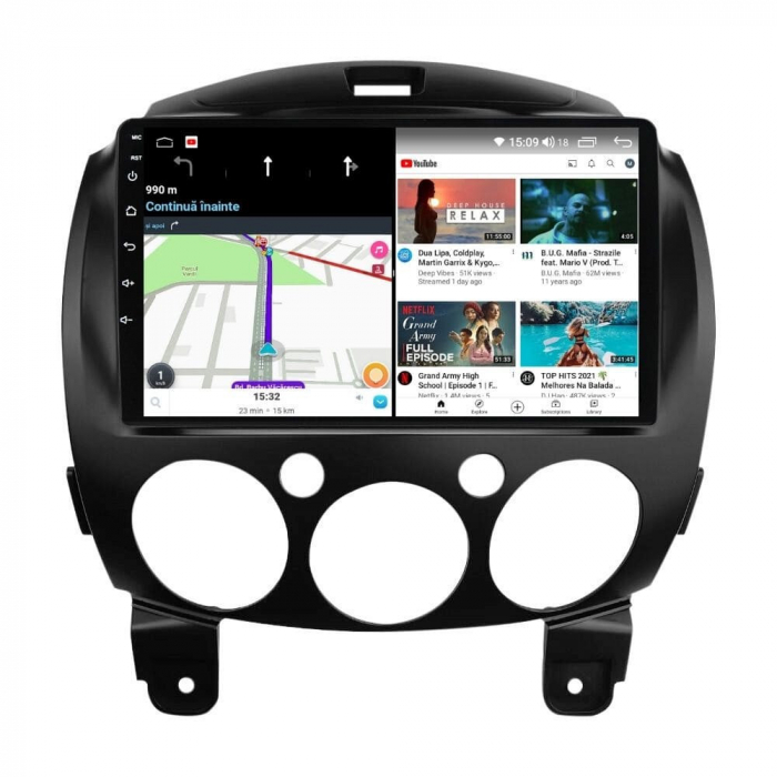 Navigatie Mazda 2 2007 - 2014 Android 14 , 4GB RAM , Procesor Quad Core , Wireless Carplay si Android auto , Display HD Touchscreen, Wi-Fi , Bluetooth, USB [4]