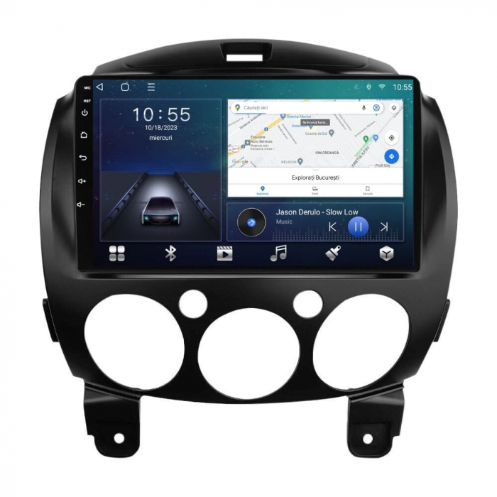 Navigatie Mazda 2 2007 - 2014 Android 14 , 4GB RAM , Procesor Quad Core , Wireless Carplay si Android auto , Display HD Touchscreen, Wi-Fi , Bluetooth, USB [2]