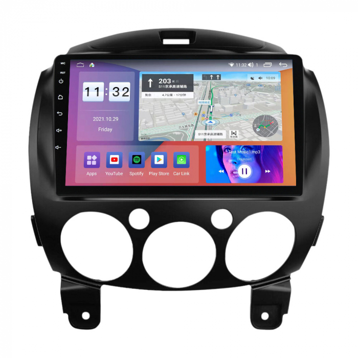 Navigatie Mazda 2 din 2007 - 2014 , 8GB RAM si 128GB ROM, Ecran QLED 9 inch, Android 14, Procesor Octacore, Slot sim 4G, Sunet DSP, Wireless Carplay si Android Auto, Camera Marsarier [3]