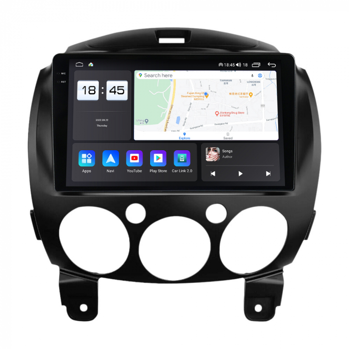 Navigatie Mazda 2 din 2007-2014, Rezolutie 2K, Ecran QLED 9.5 inch, 8GB RAM si 128GB ROM, Android, Procesor Octacore, Slot sim 4G, Sunet DSP, Wireless Carplay si Android Auto [3]