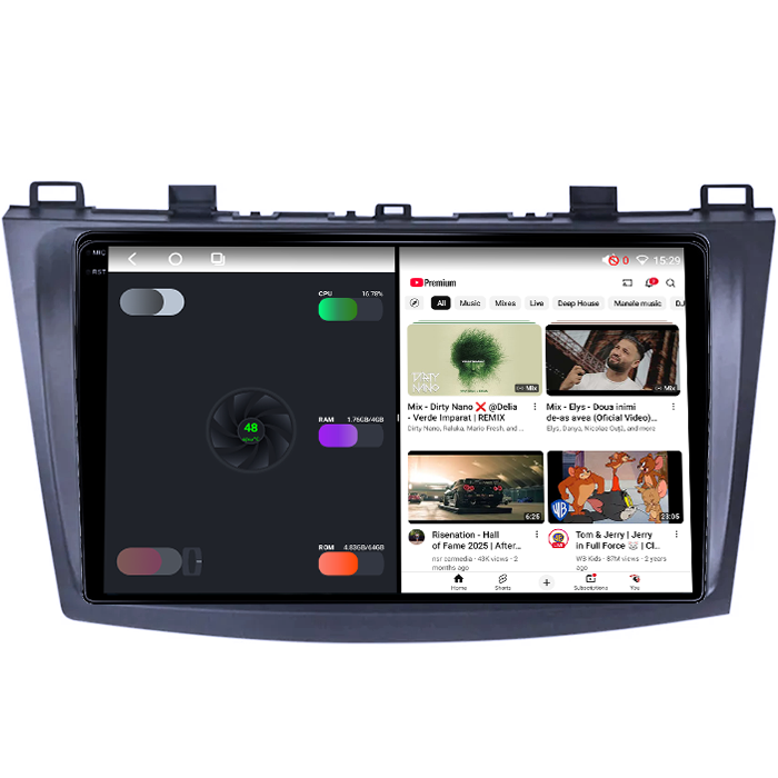 Navigatie Mazda 3 , 2009 - 2012 8GB RAM si 128GB ROM, Ecran QLED 9 inch, Android 14, Procesor Octacore, Slot sim 4G, Sunet DSP, Wireless Carplay si Android Auto [4]