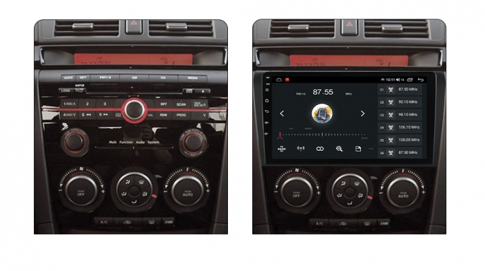 Navigatie Mazda 3 din 2003 - 2010, 8GB RAM si 128GB ROM, Ecran QLED 9 inch, Android 14, Procesor Octacore, Slot sim 4G, Sunet DSP, Wireless Carplay si Android Auto, Camera Marsarier [4]