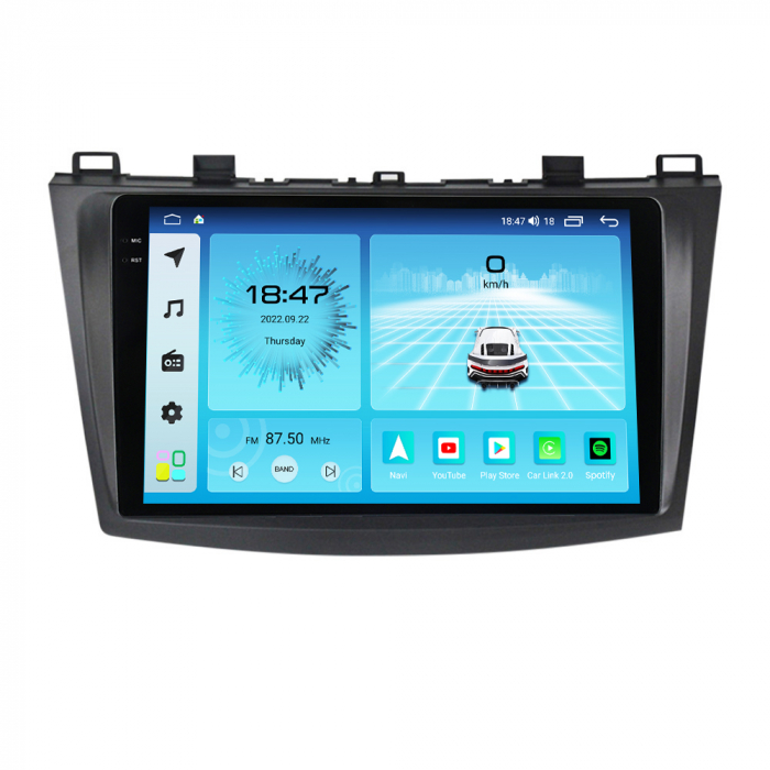 Navigatie Mazda 3 din 2003-2010, Rezolutie 2K, Ecran QLED 9.5 inch, 8GB RAM si 128GB ROM, Android, Procesor Octacore, Slot sim 4G, Sunet DSP, Wireless Carplay si Android Auto, [3]