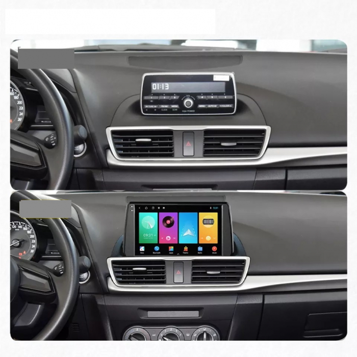 Navigatie Mazda 3 din 2013-2019,  Android 14 , 4GB RAM, Octacore, Slot Sim 4G, DSP, GPS, Wi-FI, Carplay, Android Auto, USB, Bluetooth, Waze, Touchscreen, 9 inch [2]