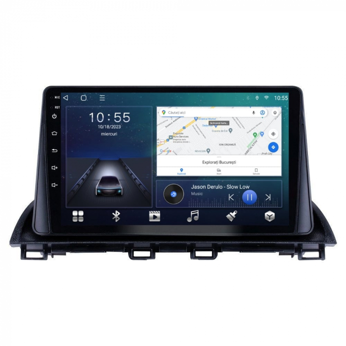 Navigatie Mazda 3 din 2013-2019 Android 14 , 4GB RAM , Procesor Quad Core , Wireless Carplay si Android auto , Display HD Touchscreen, Wi-Fi , Bluetooth, USB [2]