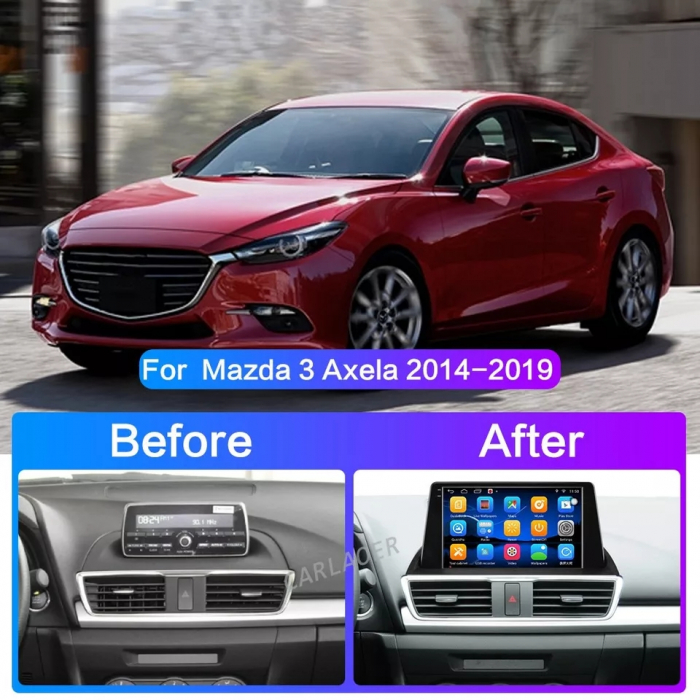 Navigatie Mazda 3 din 2013-2019, Rezolutie 2K, Ecran QLED 9.5 inch, 8GB RAM si 128GB ROM, Android, Procesor Octacore, Slot sim 4G, Sunet DSP, Wireless Carplay [3]