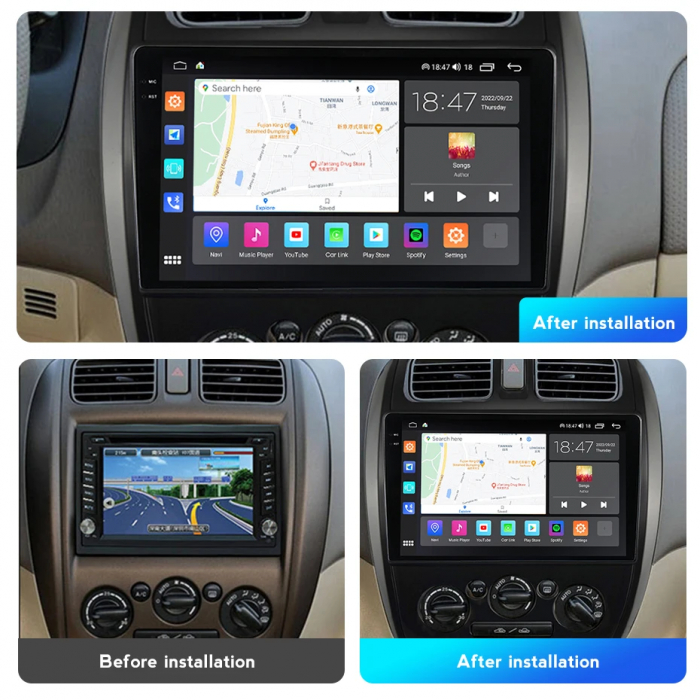 Navigatie Mazda 323 Rezolutie 2K , 4GB RAM+64GB ROM QLED [6]